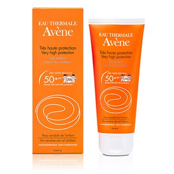Avene 非常に高い保護ローションSPF50 +-子供の敏感肌用 (Very High Protection Lotion SPF 50+ - For Sensitive Skin of Children)