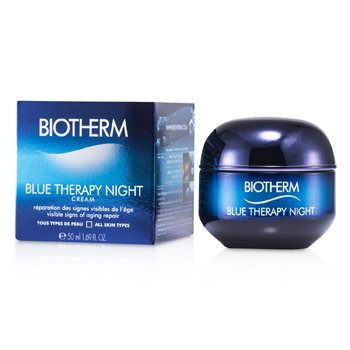 Biotherm ブルーセラピーナイトクリーム（すべての肌タイプ用） (Blue Therapy Night Cream (For All Skin Types))