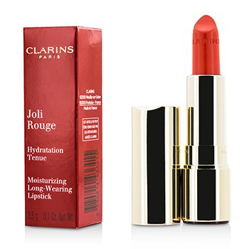 Clarins ジョリルージュ（ロングウェアモイスチャライジングリップスティック）-＃741レッドオレンジ (Joli Rouge (Long Wearing Moisturizing Lipstick) - # 741 Red Orange)