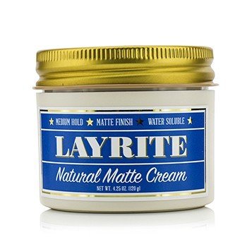 Layrite ナチュラルマットクリーム（ミディアムホールド、マットフィニッシュ、水溶性） (Natural Matte Cream (Medium Hold, Matte Finish, Water Soluble))