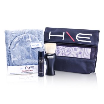 H \ Eミネラルキット：リップバームSPF 15+フェイシャルブラシ+ウォッシュグローブ+バッグ (H\E Minerals Kit: Lip Balm SPF 15 + Facial Brush + Wash Glove + Bag)