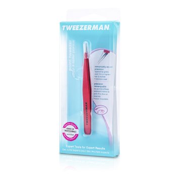 Tweezerman ポイントピンセット-シグネチャーレッド (Point Tweezer - Signature Red)