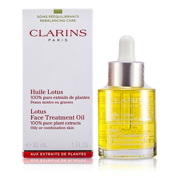 Clarins フェイストリートメントオイル-ロータス（オイリースキンまたはコンビネーションスキン用） (Face Treatment Oil - Lotus (For Oily or Combination Skin))