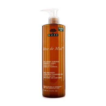Nuxe Reve De Mielフェイス＆ボディウルトラリッチクレンジングジェル（ドライ＆敏感肌） (Reve De Miel Face & Body Ultra-Rich Cleansing Gel (Dry & Sensitive Skin))
