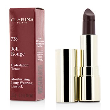 Clarins ジョリルージュ（ロングウェアモイスチャライジングリップスティック）-＃738ロイヤルプラム (Joli Rouge (Long Wearing Moisturizing Lipstick) - # 738 Royal Plum)
