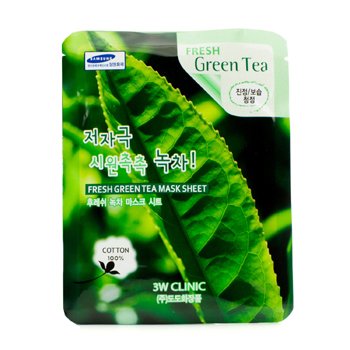3W Clinic マスクシート-フレッシュグリーンティー (Mask Sheet - Fresh Green Tea)