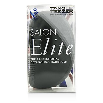 Tangle Teezer サロンエリートプロフェッショナルもつれ解消ヘアブラシ-ミッドナイトブラック（ウェット＆ドライヘア用） (Salon Elite Professional Detangling Hair Brush - Midnight Black (For Wet & Dry Hair))