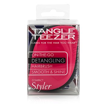 Tangle Teezer コンパクトスタイラーオンザゴーもつれ解消ヘアブラシ-＃ピンクシズル (Compact Styler On-The-Go Detangling Hair Brush - # Pink Sizzle)