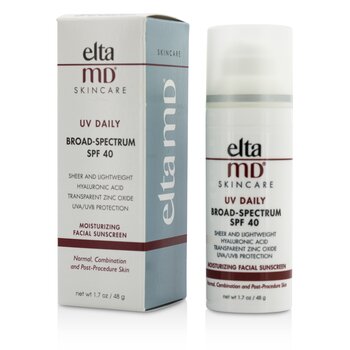 EltaMD UVデイリーモイスチャライジングフェイシャルサンスクリーンSPF40-ノーマル、コンビネーション、ポストプロシージャスキン用 (UV Daily Moisturizing Facial Sunscreen SPF 40 - For Normal, Combination & Post-Procedure Skin)