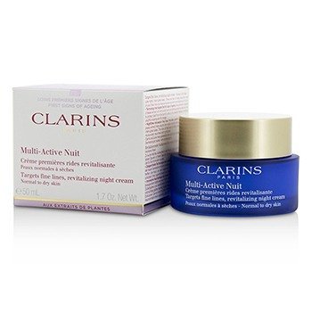 Clarins マルチアクティブナイトは、ナイトクリームを活性化する細い線をターゲットにします-通常の肌から乾燥肌に (Multi-Active Night Targets Fine Lines Revitalizing Night Cream - For Normal To Dry Skin)