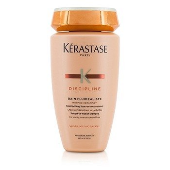 Kerastase Discipline Bain Fluidealisteスムースインモーションサルフェートフリーシャンプー-手に負えない、過度に処理された髪用（新しいパッケージ） (Discipline Bain Fluidealiste Smooth-In-Motion Sulfate Free Shampoo - For Unruly, Over-Processed Hair (New Packaging))