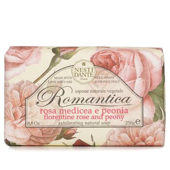 Nesti Dante ロマンティカ爽快なナチュラルソープ-フィレンツェローズ＆ピオニー (Romantica Exhilarating Natural Soap - Florentine Rose & Peony)