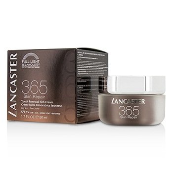 Lancaster 365スキンリペアユースリニューアルリッチクリームSPF15-ドライスキン (365 Skin Repair Youth Renewal Rich Cream SPF15 - Dry Skin)