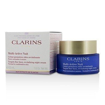 Clarins マルチアクティブナイトターゲットファインラインリバイタライジングナイトクリーム-ノーマルからコンビネーションスキン用 (Multi-Active Night Targets Fine Lines Revitalizing Night Cream - For Normal To Combination Skin)