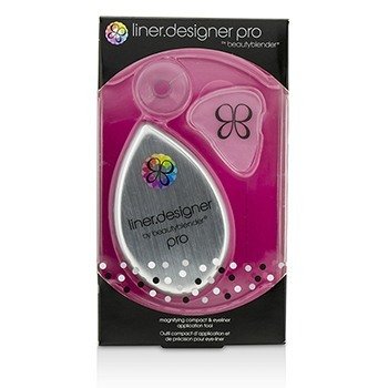 BeautyBlender ライナーデザイナー（1xアイライナーアプリケーションツール、1x拡大鏡コンパクト、1xサクションカップ）-プロ（ホワイト） (Liner Designer (1x Eyeliner Application Tool, 1x Magnifying Mirror Compact, 1x Suction Cup) - Pro (White))