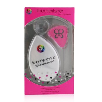 BeautyBlender ライナーデザイナー（1xアイライナーアプリケーションツール、1x拡大鏡コンパクト、1xサクションカップ）-ピンク (Liner Designer (1x Eyeliner Application Tool, 1x Magnifying Mirror Compact, 1x Suction Cup) - Pink)
