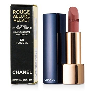 Chanel ルージュアリュールベルベット-＃58ルージュヴィ (Rouge Allure Velvet - # 58 Rouge Vie)