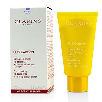 Clarins ワイルドマンゴーバターを配合したSOSコンフォートナリッシングバームマスク-乾燥肌用 (SOS Comfort Nourishing Balm Mask with Wild Mango Butter - For Dry Skin)