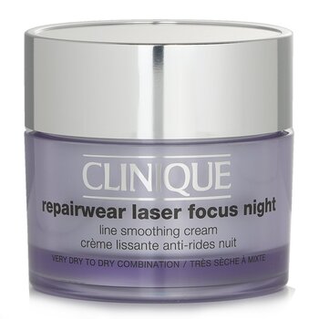 Clinique リペアウェア レーザ フォーカス ナイト ライン スムージング クリーム - ベリー ドライ トゥ ドライ コンビネーション (Repairwear Laser Focus Night Line Smoothing Cream - Very Dry To Dry Combination)