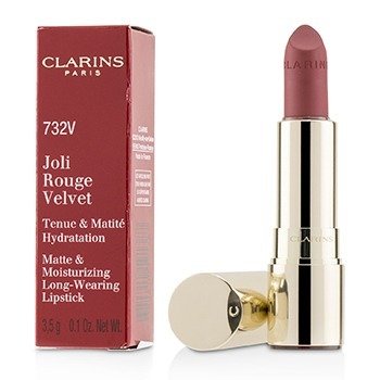 Clarins ジョリルージュベルベット（マット＆モイスチャライジングロングウェアリップスティック）-＃732Vグレナディン (Joli Rouge Velvet (Matte & Moisturizing Long Wearing Lipstick) - # 732V Grenadine)