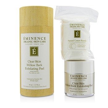 Eminence クリアスキンウィローバークエクスフォリエイティングピール（35のデュアルテクスチャコットンラウンド付き） (Clear Skin Willow Bark Exfoliating Peel (with 35 Dual-Textured Cotton Rounds))