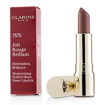 Clarins ジョリルージュブリリアント（保湿パーフェクトシャインシアーリップスティック）-＃757Sヌードブリック (Joli Rouge Brillant (Moisturizing Perfect Shine Sheer Lipstick) - # 757S Nude Brick)