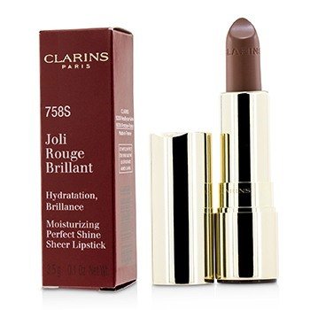 Clarins ジョリルージュブリリアント（保湿パーフェクトシャインシアーリップスティック）-＃758Sサンディピンク (Joli Rouge Brillant (Moisturizing Perfect Shine Sheer Lipstick) - # 758S Sandy Pink)