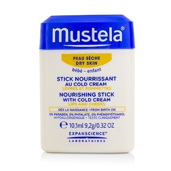 Mustela コールドクリーム（唇と頬）の栄養スティック-乾燥肌用 (Nourishing Stick With Cold Cream (Lips & Cheeks) - For Dry Skin)