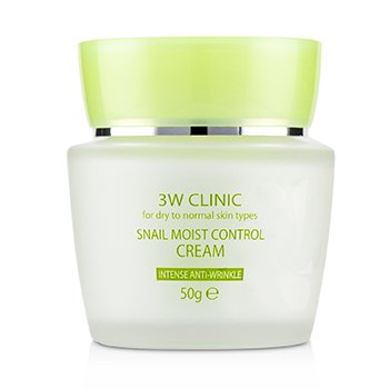 3W Clinic カタツムリモイストコントロールクリーム（インテンシブアンチリンクル）-乾燥肌から通常の肌タイプに (Snail Moist Control Cream (Intensive Anti-Wrinkle) - For Dry to Normal Skin Types)