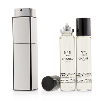 Chanel No.5ローオードトワレ巾着スプレーとリフィル2個 (No.5 LEau Eau De Toilette Purse Spray And 2 Refills)