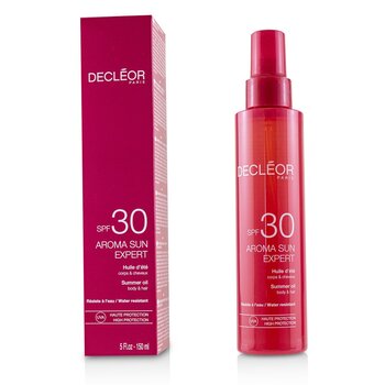 Decleor アロマサンエキスパートサマーオイルボディ＆ヘアSPF 30 (Aroma Sun Expert Summer Oil For Body & Hair SPF 30)