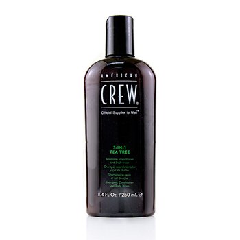 American Crew 男性3-IN-1ティーツリーシャンプー、コンディショナー、ボディウォッシュ (Men 3-IN-1 Tea Tree Shampoo, Conditioner and Body Wash)