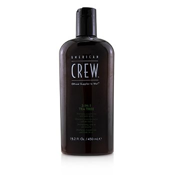 American Crew 男性3-IN-1ティーツリーシャンプー、コンディショナー、ボディウォッシュ (Men 3-IN-1 Tea Tree Shampoo, Conditioner and Body Wash)