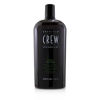 American Crew 男性3-IN-1ティーツリーシャンプー、コンディショナー、ボディウォッシュ (Men 3-IN-1 Tea Tree Shampoo, Conditioner and Body Wash)