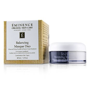 Eminence Balancing Masque Duo: Charcoal T-Zone Purifier & Pomelo Cheek Treatment - For Combination Skin Types