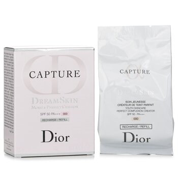 Christian Dior キャプチャ ドリームスキン モイスト & パーフェクト クッション SPF 50 レフィル - # 000 (Capture Dreamskin Moist & Perfect Cushion SPF 50 Refill - # 000)