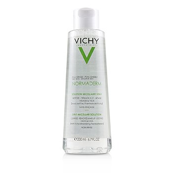 Vichy Normaderm 3 In 1 Micellar Solution - Cleanses, Removes Make-Up & Soothes Face & Eyes ( For Oily / Sensitive Skin)