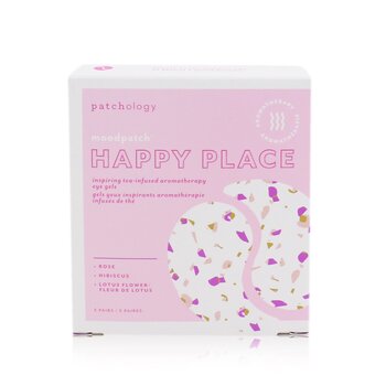 Patchology Moodpatch - Happy Place Inspiring Tea-Infused Aromatherapy Eye Gels (Rose+Hibiscus+Lotus Flower)