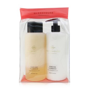 Glasshouse Forever Florence (Wild Peonies & Lily) Body Duo : Shower Gel + Body Lotion