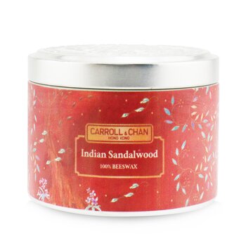 The Candle Company (Carroll & Chan) 100% Beeswax Tin Candle - Indian Sandalwood