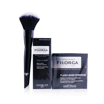 Filorga Flawless Bareskin Effect Active Make Up Kit (1x Primer + 1x Translucent Powder + 1x Make Up Brush)