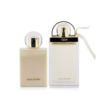 Chloe Love Story Coffret: Eau De Parfum Spray 75ml + Perfumed Body Lotion 100ml