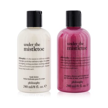 Philosophy Under The Mistletoe 2-Pieces Set: Shampoo, Shower Gel & Bubble Bath Gel 240ml + Body Lotion 240ml