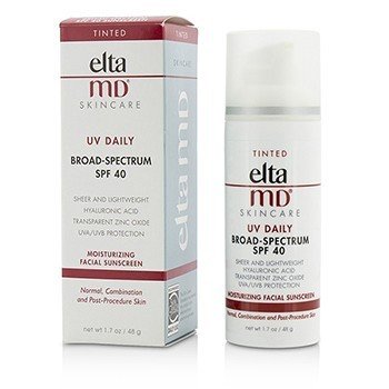 EltaMD UVデイリーモイスチャライジングフェイシャルサンスクリーンSPF40-ノーマル、コンビネーション、ポストプロシージャスキン用-着色 (UV Daily Moisturizing Facial Sunscreen SPF 40 - For Normal, Combination & Post-Procedure Skin - Tinted)