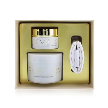 Eve Lom Begin & End Gift Set: Cleanser 200ml + Moisture Cream 50ml + Muslin Cloth