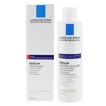 La Roche Posay ケリウムフケ防止クリームシャンプー（乾いた髪または頭皮用） (Kerium Anti-Dandruff Cream Shampoo (For Dry Hair or Scalp))