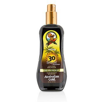 Australian Gold インスタントブロンザーを使用したスプレージェル日焼け止めSPF30 (Spray Gel Sunscreen SPF 30 with Instant Bronzer)