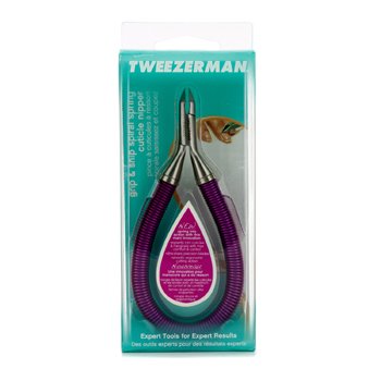 Tweezerman Grip & Snip Spiral Spring Cuticle Nipper - # Lollypop Berry