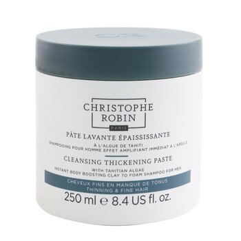 Christophe Robin Cleansing Thickening Paste with Tahitian Algae For Men (Instant Body Boosting Clay to Foam Shampoo) - Thinning & Fine Hair