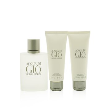 Giorgio Armani Acqua Di Gio Coffret: Eau De Toilette Spray 100ml + All Over Body Shampoo 75ml + A/S Balm 75ml
